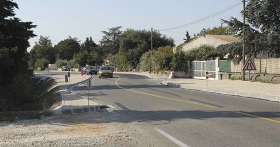 Poursuite des travaux route de Châteauneuf-du Pape