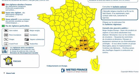 Neige : Sorgues en vigilance orange