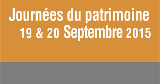 Journées du Patrimoine 2015 : 19 & 20 septembre