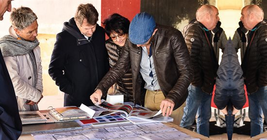 Visite du chantier de la salle des fêtes
