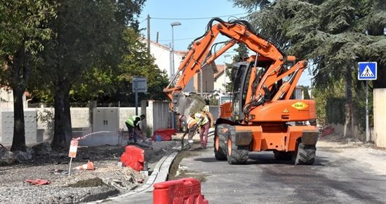 Travaux route d'Entraigues : une déviation mise en place
