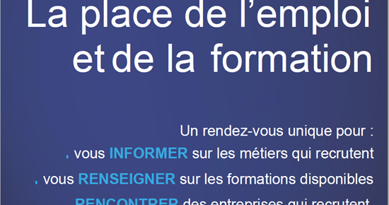 Place de l’Emploi et de la Formation : rendez-vous le 17 octobre
