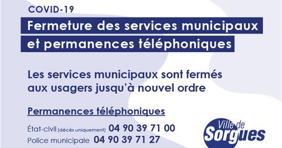 Fermeture des services municipaux : permanences téléphoniques