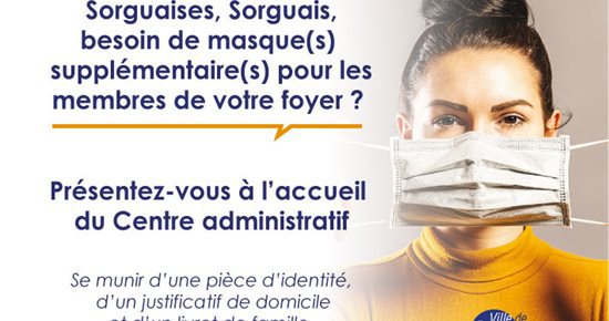 Retrait de masques supplémentaires au Centre administratif