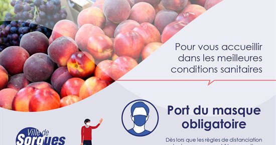 Marché dominical | Port du masque obligatoire dès le 9 août