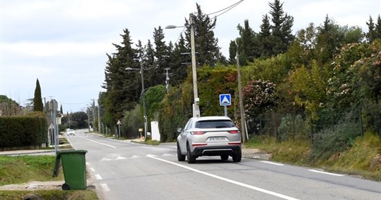 Travaux de sécurisation de la route de  Châteauneuf-du-Pape