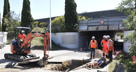 Rupture de canalisation chemin de l'Oiselay : travaux en cours