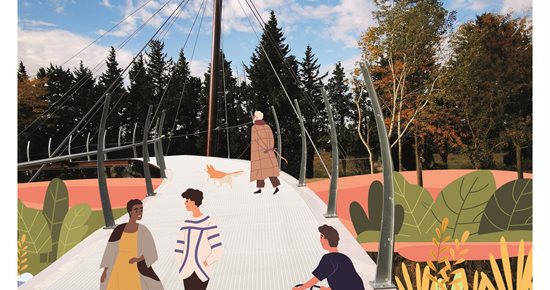Inauguration de la passerelle de la Voie des papes