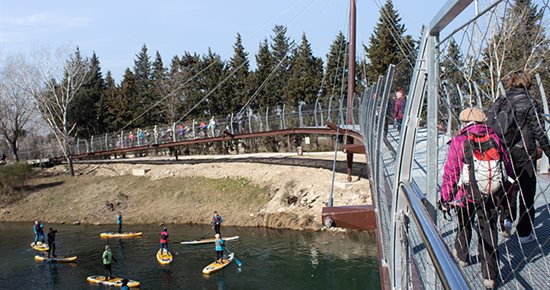 La passerelle de la Voie des papes inaugurée par les Sorguais