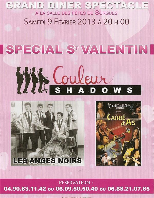 Dîner spectacle St Valentin (voir menu)