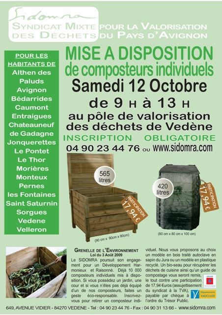 Mise à disposition de composteurs individuels