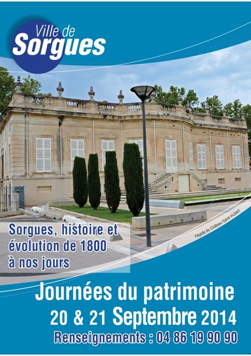 Journées du Patrimoine : Sorgues, histoire et évolution de 1800 à nos jours - Programme ici