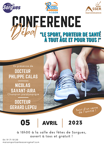 Conférence - débat "Le sport porteur de santé à tout âge et pour tous !"