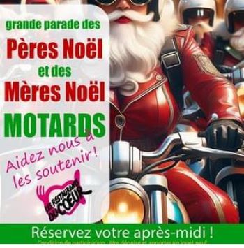 Grande parade des pères Noël et des mères Noël  motards