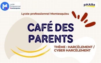 Café des parents sur le thème "Harcèlement / cyber harcèlement"