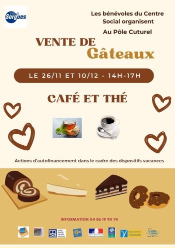 Vente de gâteaux par les Bénévoles du CeSam