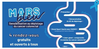 Mars bleu | Sensibilisation au dépistage du cancer colorectal